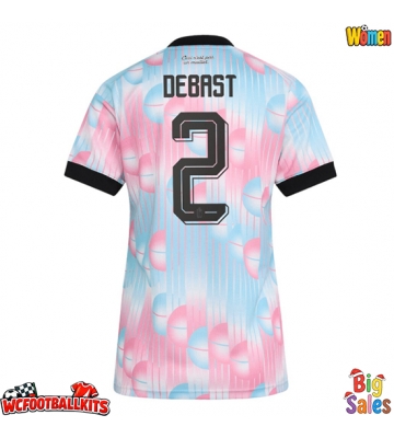 Belgium Zeno Debast #2 Replica Away Stadium Shirt for Women World Cup 2026 Short Sleeve